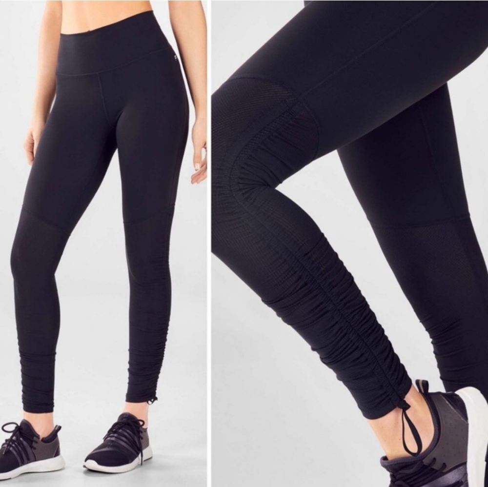 NWT Fabletics cashel fold over power form leggings in black
